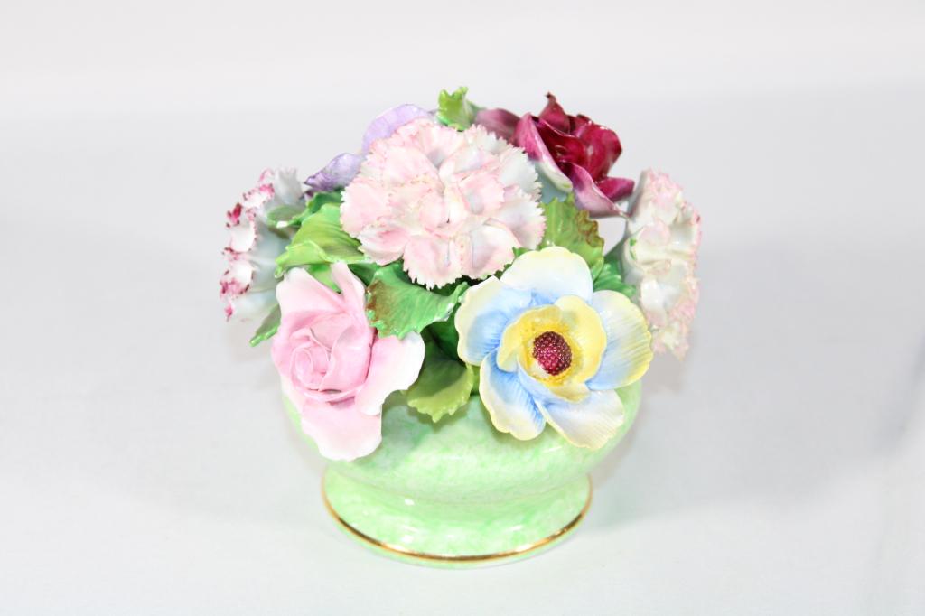 Denton Bone China Bouquet of Flowers: measures about 4 inches tall; *Please view photos closely to see any imperfections.