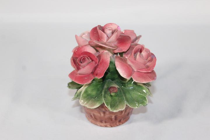 Capodimonte Porcelain Bouquet of Flowers: Measures about 5 1/2 inches tall; *Please view photos closely to see any imperfections.