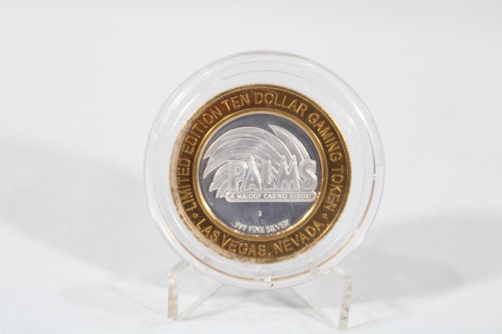Smarty Jones $10 Gaming Token Palms, Las Vegas: Limited Edition ten dollar gaming token for Palms Casino, Las Vegas.
