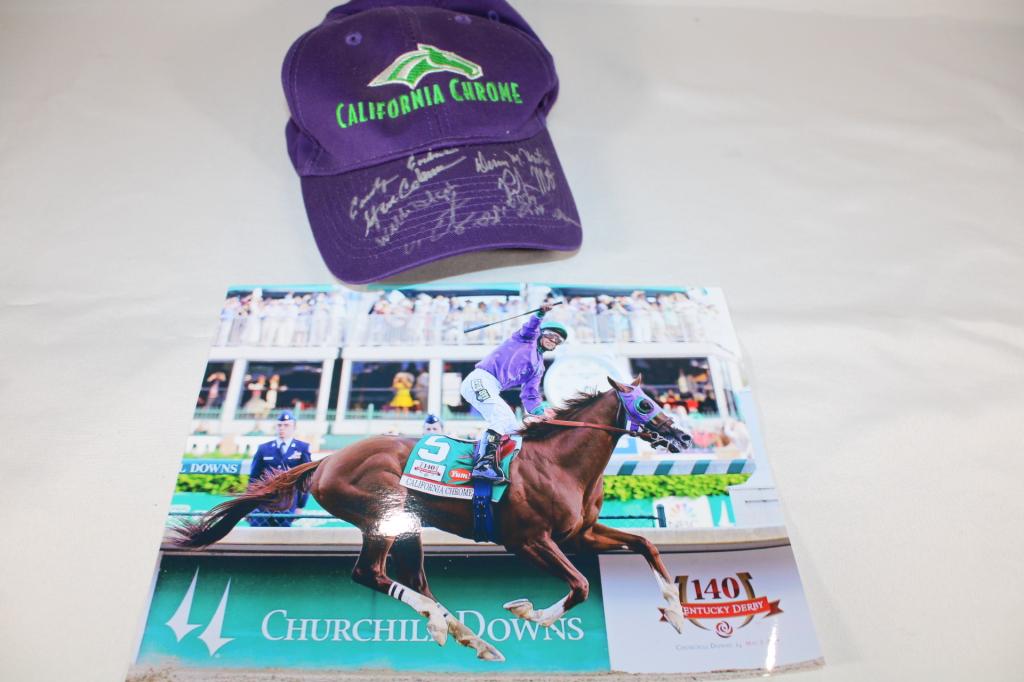 California Chrome Autographed Hat  Victor Espinoza (1 of 2)