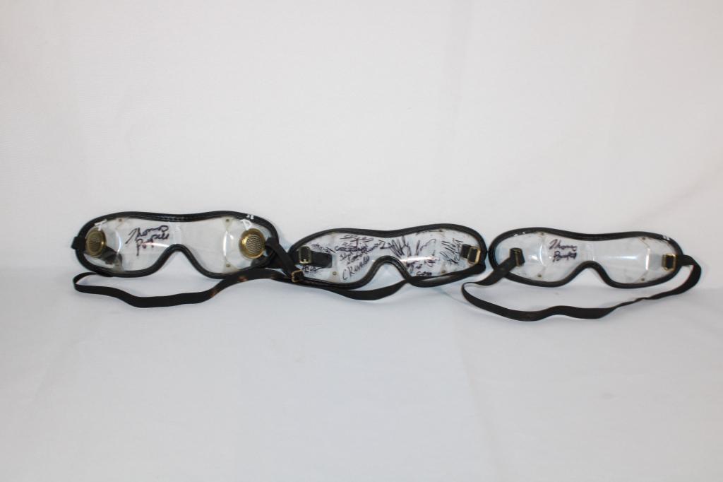 Lot of 3 Pairs of Autographed Jockey Goggles (1 of 8)