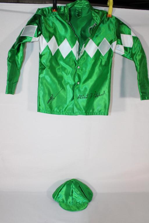 Replica Jockey Racing Colors - Signed twice: Replica Jockey Racing Color - Signed twice - Albert H. and ?