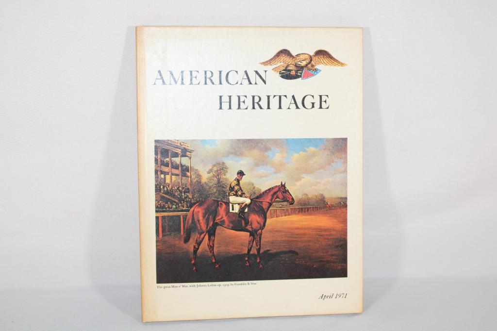 American Heritage 1971 - Man-O-War Cover Story: 12 pages with Color and Black and White Photos - good overall as pictured