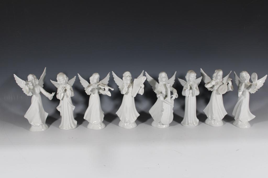 Lot of 8 Dresden Germany Angel Musician Figurines (1 of 8)