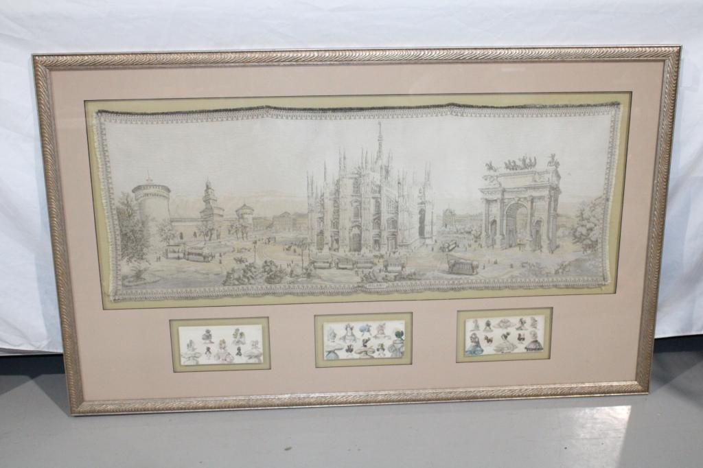 Large Framed Tapestry with Color Fashion Prints (1 of 6)