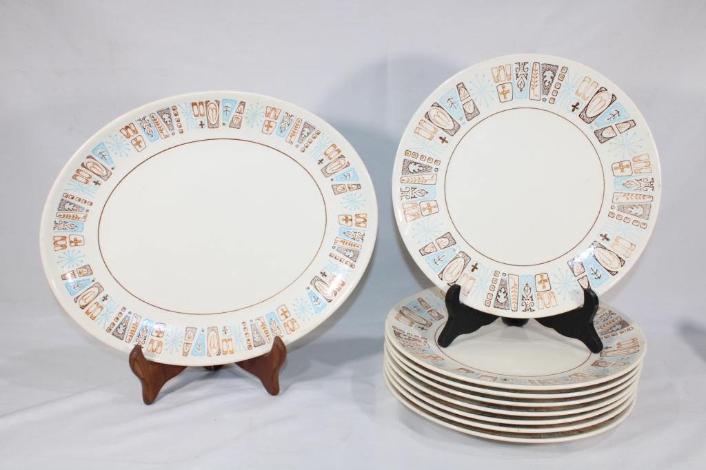 Taylor Smith Moderne Cathay Dinner Plates, Platter (1 of 3)