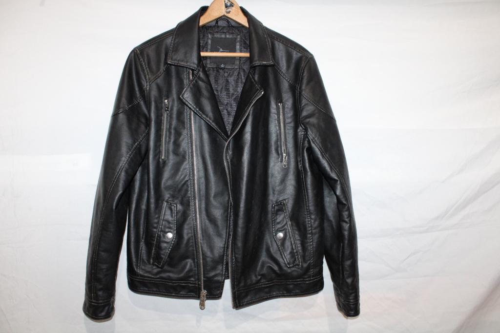 Marc Anthony Black Leather Meadium Jacket (1 of 4)