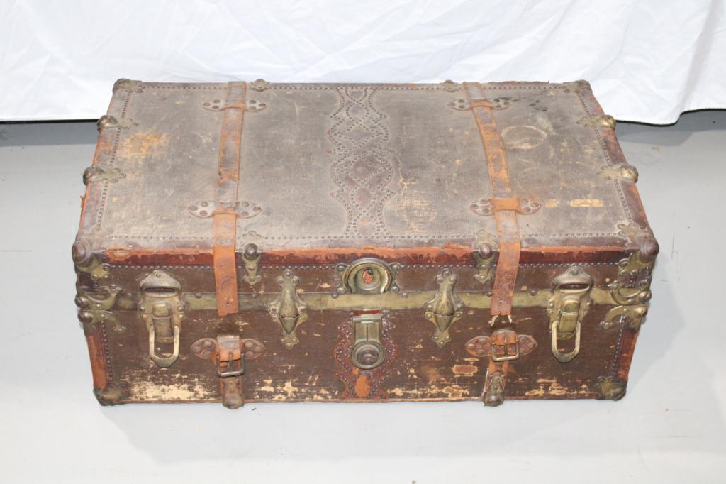 Antique Small Studded Trunk (1 of 5)