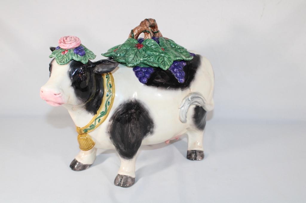 1994 Fitz & Floyd Heidi Holstein Fat Cooki Jar: good overall as pictured