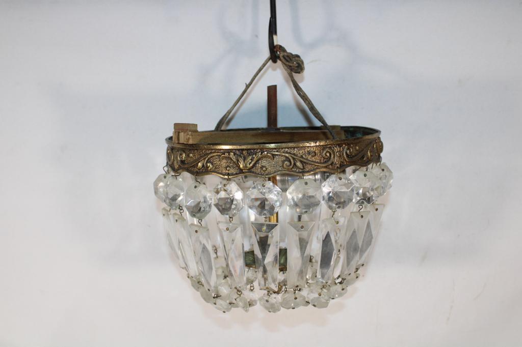 Small Ceiling Mount Crystal Light Fixture (1 of 3)