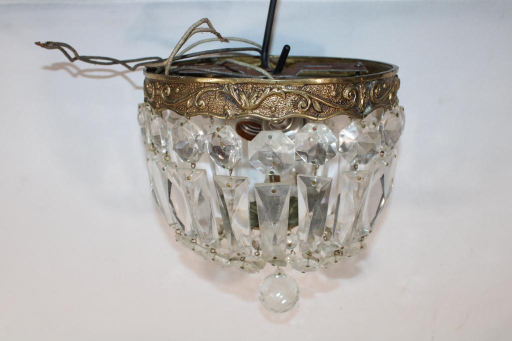 Small Ceiling Mount Crystal Light Fixture (1 of 2)
