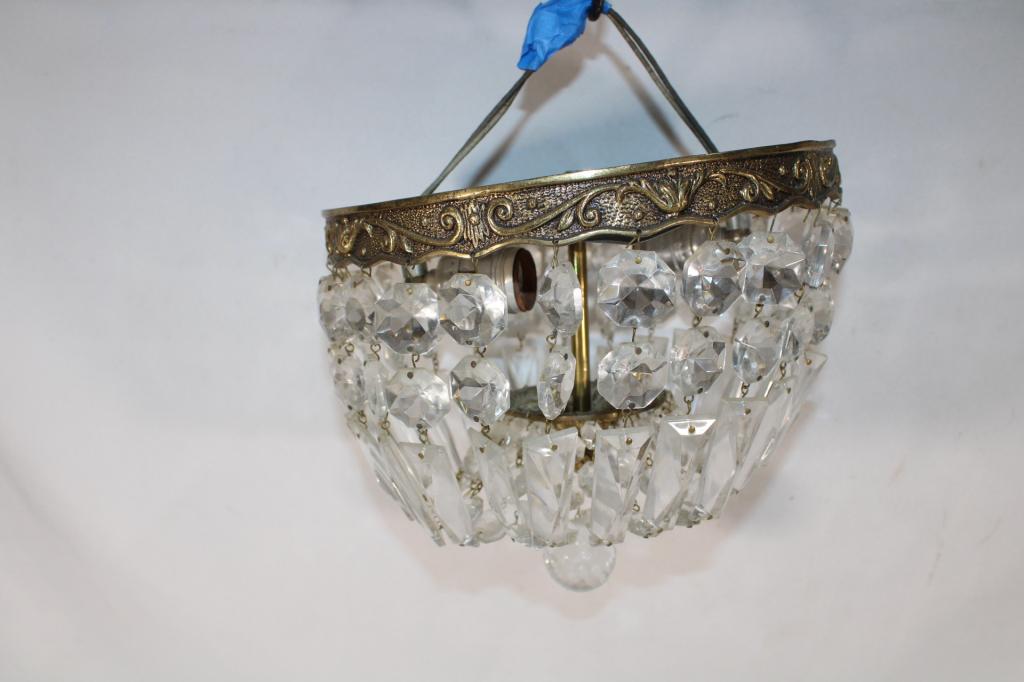 Small Ceiling Mount Crystal Light Fixture (1 of 2)