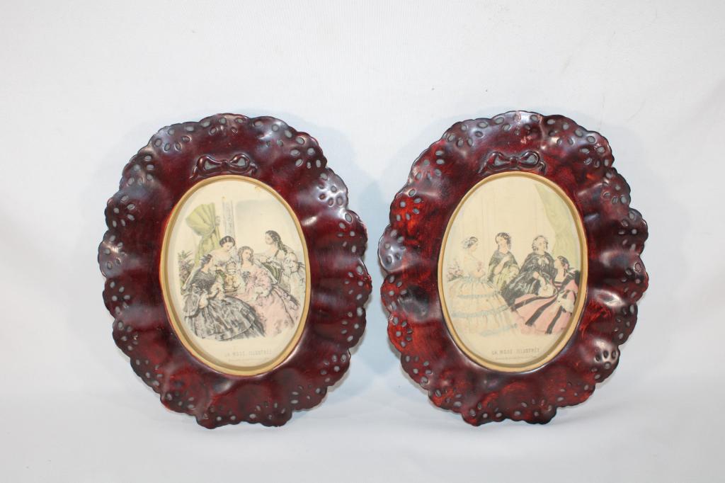 Pair of La Mode Illustree Framed Prints (1 of 2)