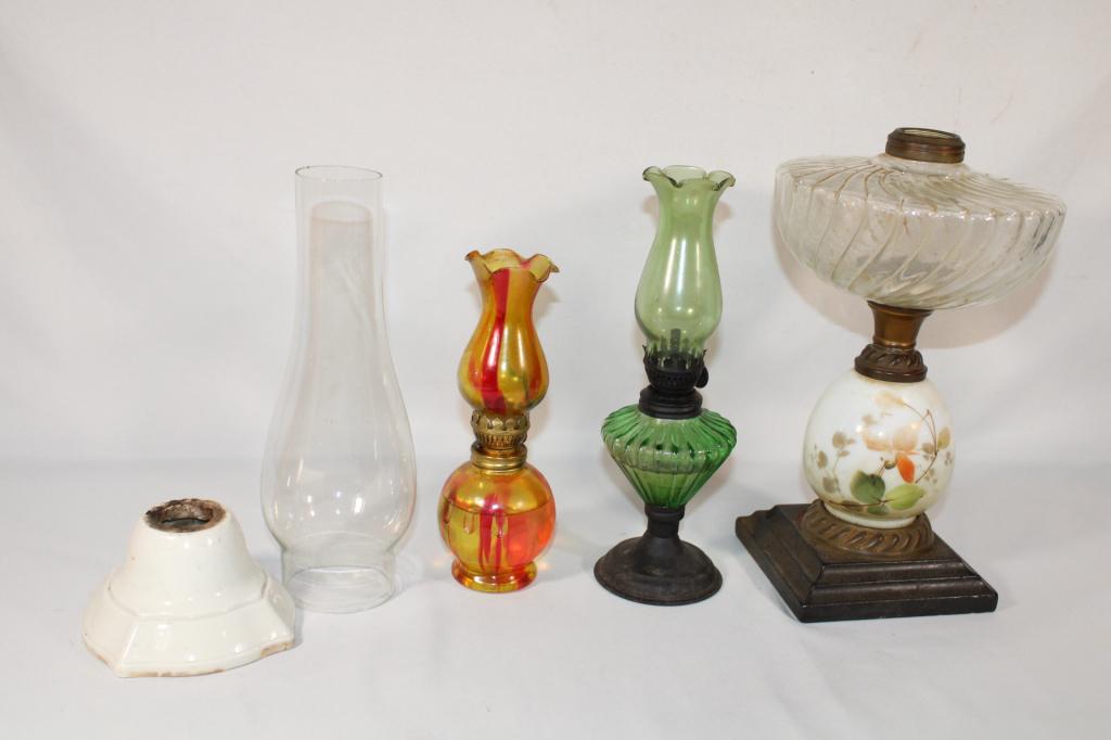 Misc Oil Lamps - lamp Parts: good overall as pictured