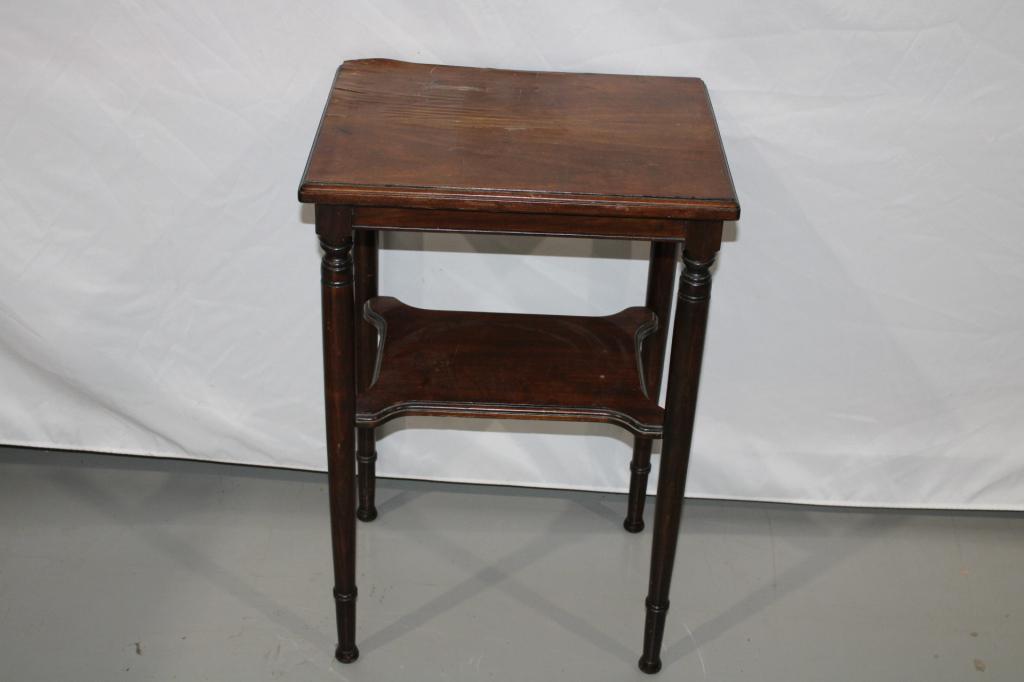 Two-Tier Wood Side Table (1 of 3)