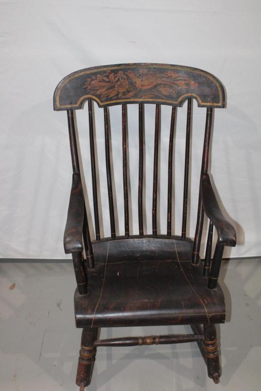 Antique Wood Rocking Chair: good overall as pictured