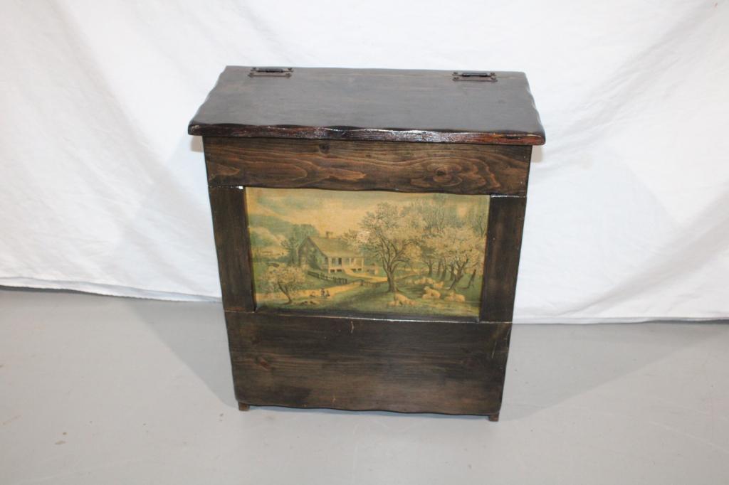 Vintage Pine Wood Potato Bin (1 of 4)