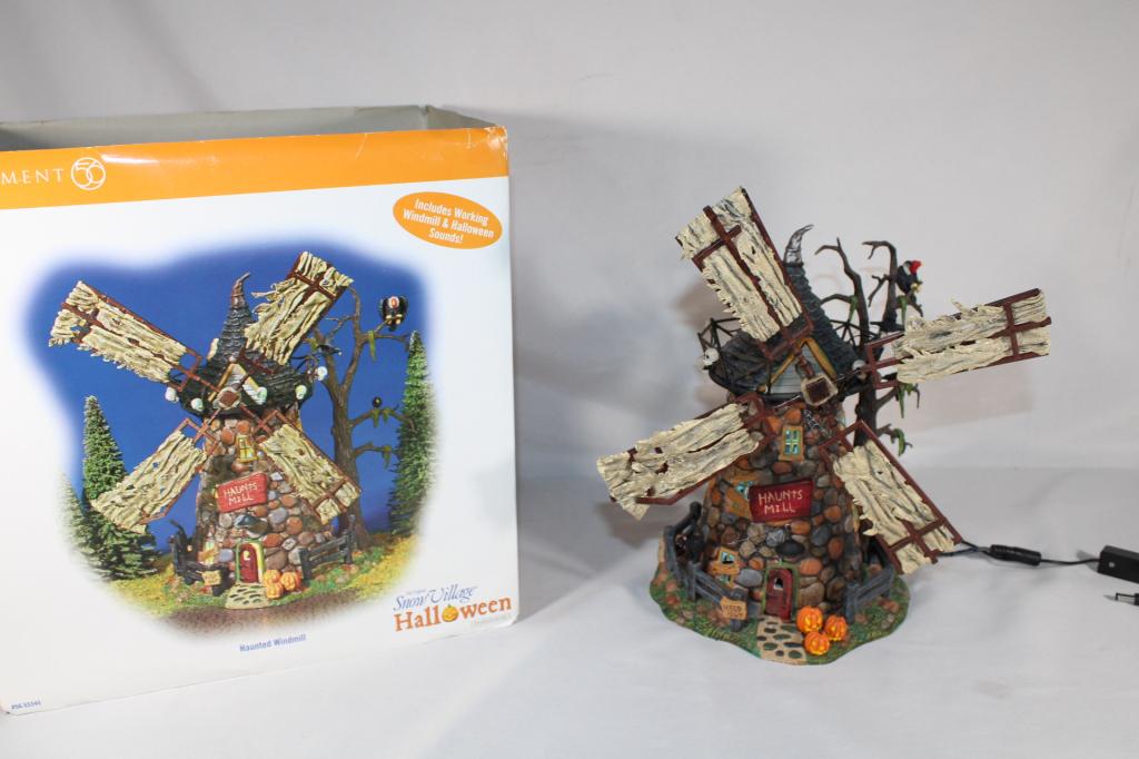 Department 56 Halloween - Haunted Windmill w/box: Good overall as pictured.; works and lights up