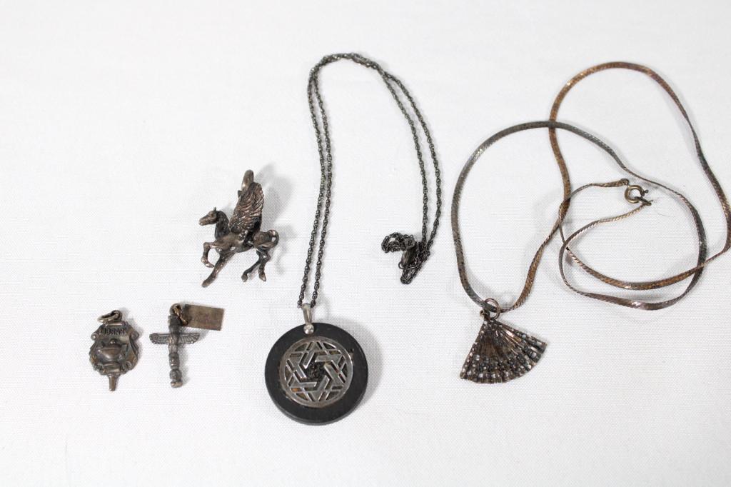 Misc Lot of Sterling Silver - Necklaces, Pendants (1 of 5)