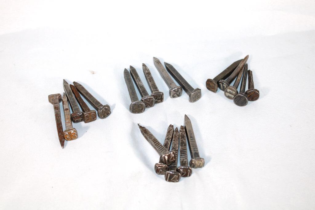 Lot of Antique Railroad Nails Dated 1911-1933 (1 of 5)