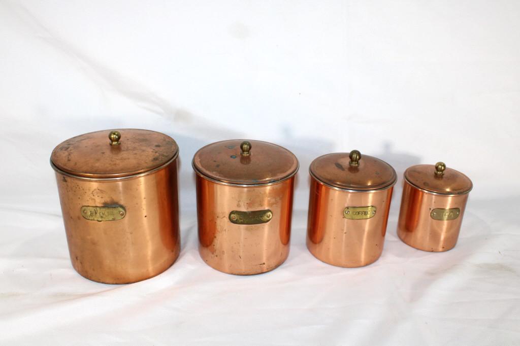 Copper Colored Kitchen 4 Canister Set (1 of 7)