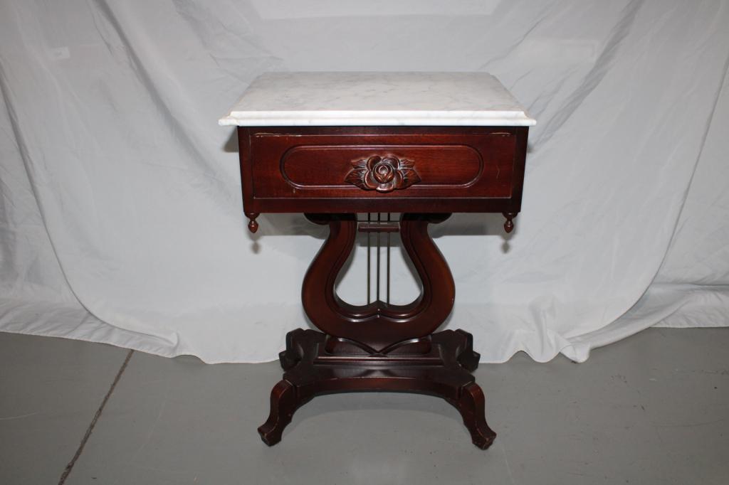Marble Top Harp Table Auction