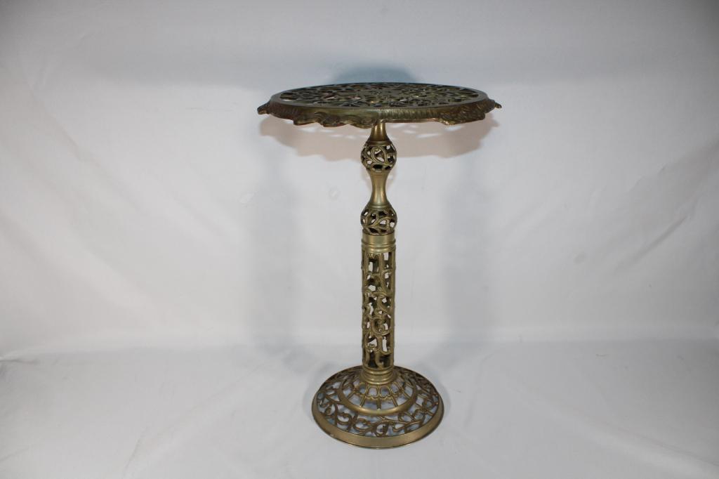 Vintage Brass Table / Plant Stand (1 of 5)