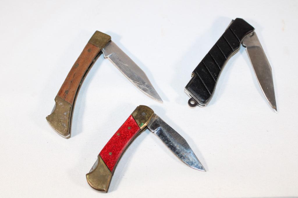 Lot of 3 Pocket Folding Knives (1 of 2)