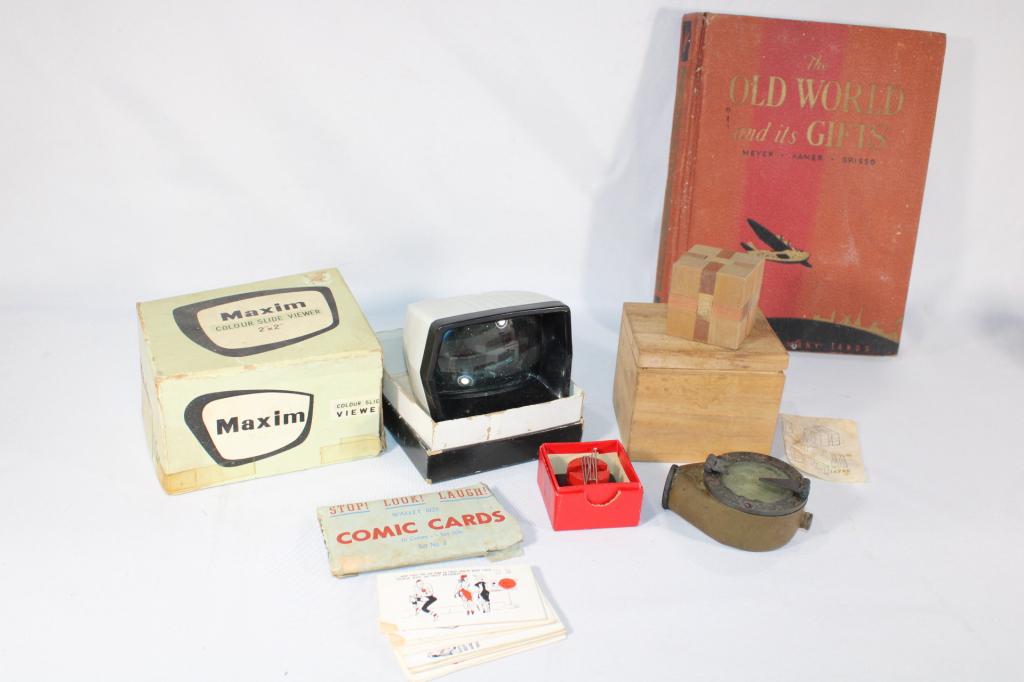 Mix Lot Field Compass, Puzzle Cube, Book & More (1 of 5)