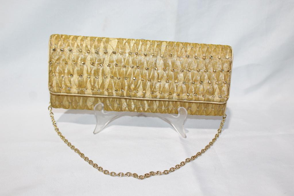 Inge Christopher Yellow Beaded Evening Purse (1 of 3)