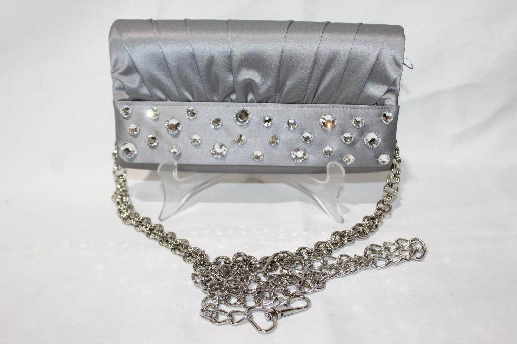 Inge Christopher Silver Rhinestone Evening Purse (1 of 3)