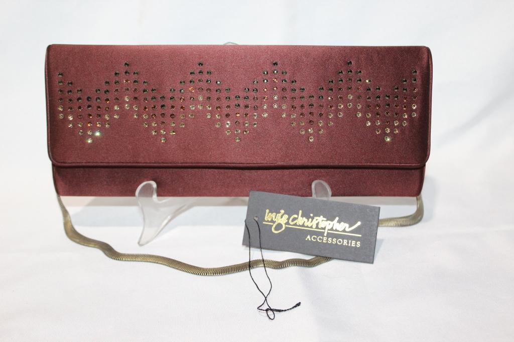 Inge Christopher Chocolate Rhinestone Evening Bag (1 of 2)