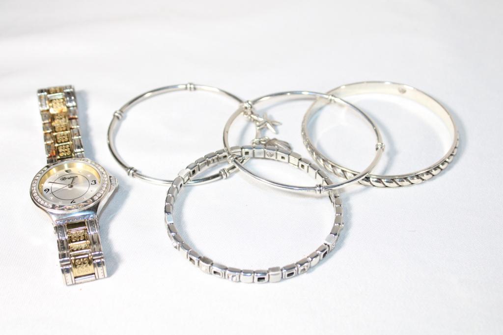Brighton Jewelry 4 Bangle Bracelets & Watch (1 of 3)