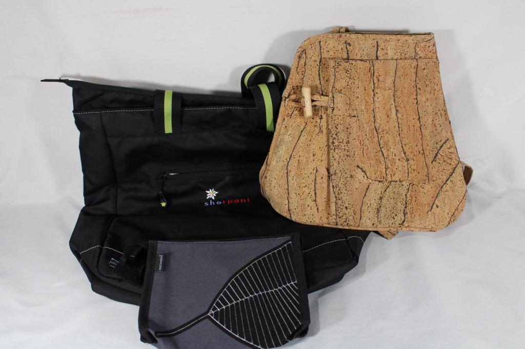 Cork Design Back Pack, Sherpani bag & marimekko: good overall as pictured