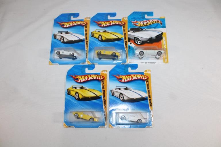 Lot of Hot Wheels 1960's Ford Mustang Concept Cars: Good overall as pictured.