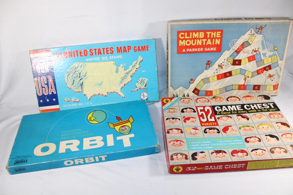 Lot of Vintage Board Games- Orbit - etc. complete (1 of 3)