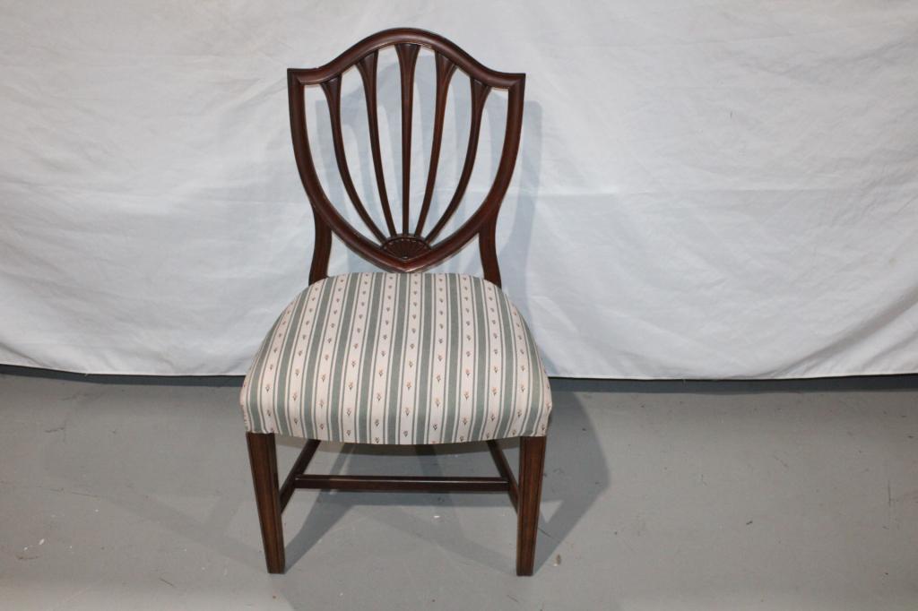 Mahogany Shield Back Accent Chair: Good overall as pictured.
