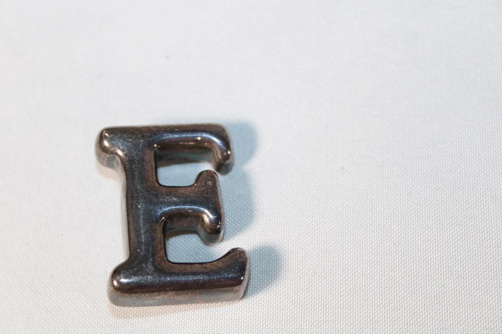Sterling Silver Letter E Brooch (1 of 4)