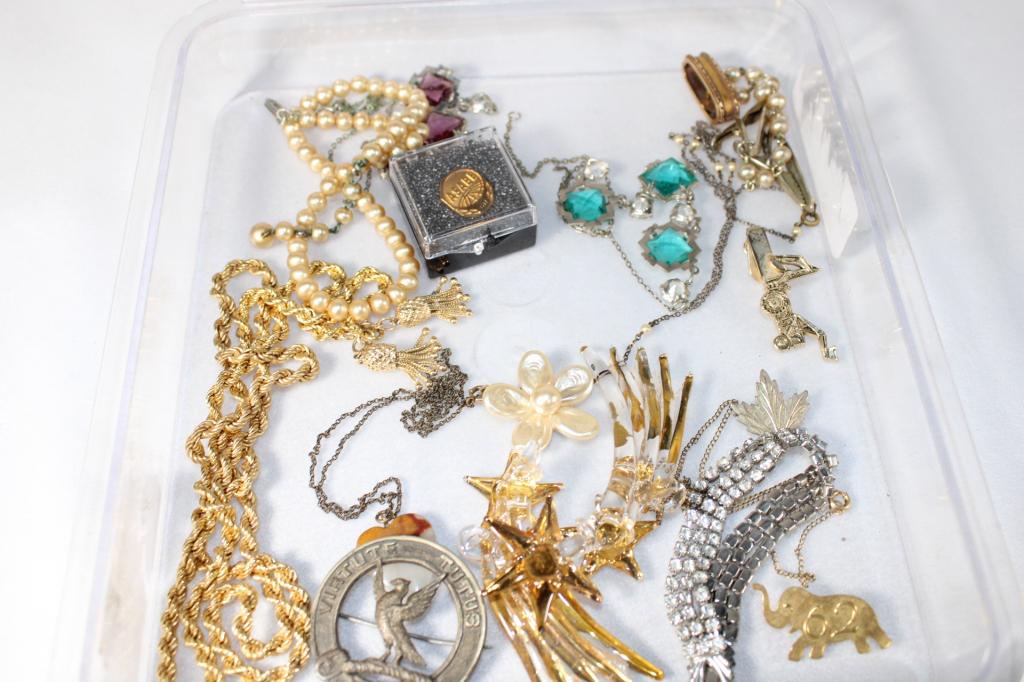 Mixed Lot of CostumeJewelry - Sterling Pin etc (1 of 6)