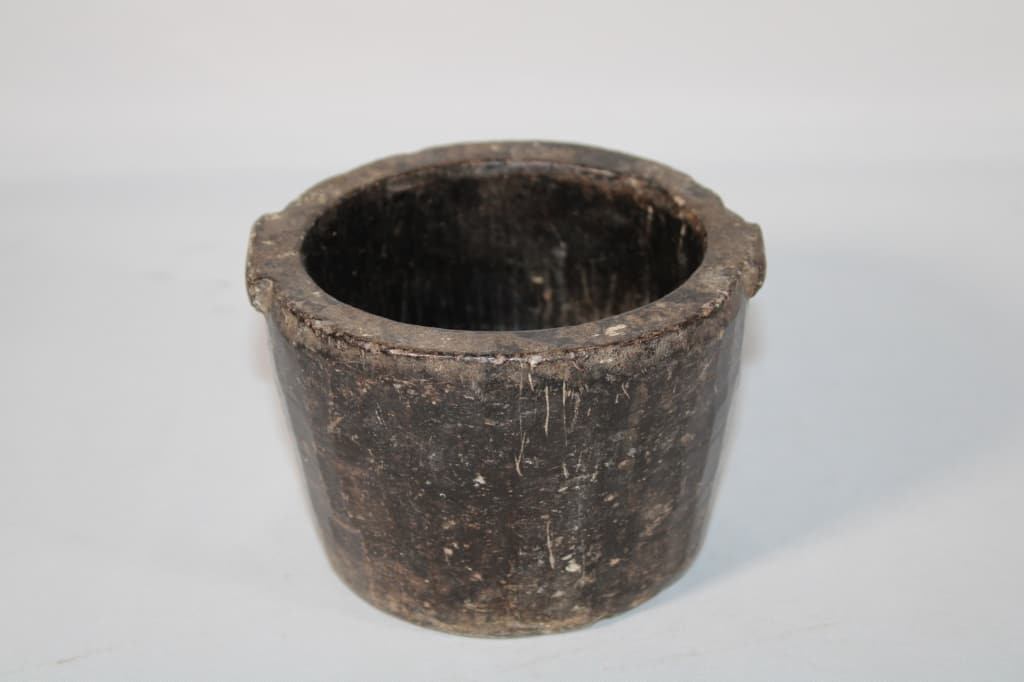 Vintage Hand Carved Soap Stone Mortar: Good overall as pictured.