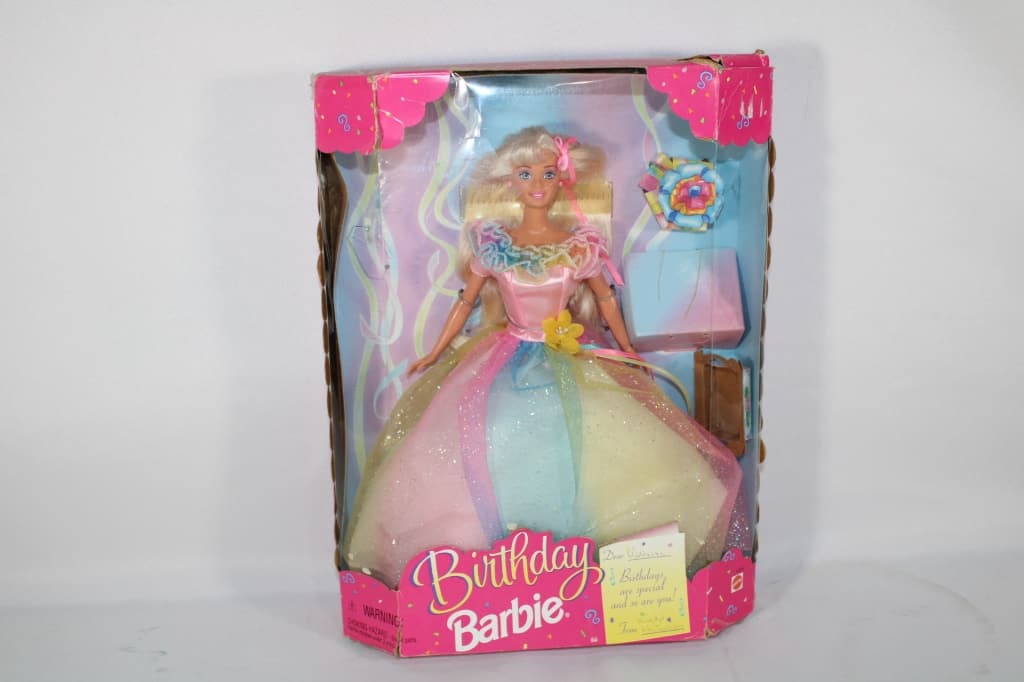 Barbie - Birthday Barbie - New in Box: has writing on front as pictured