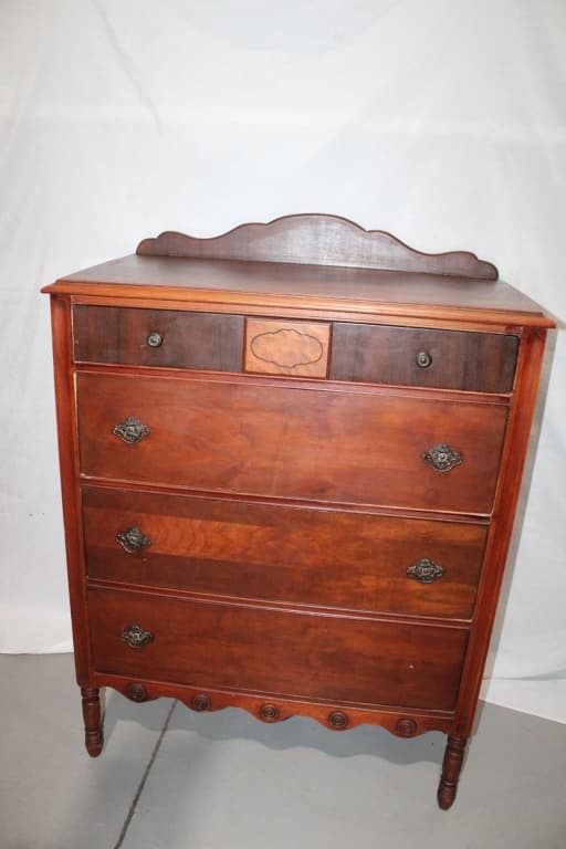 Vintage 4 Drawer Solid Wood Dresser (1 of 3)