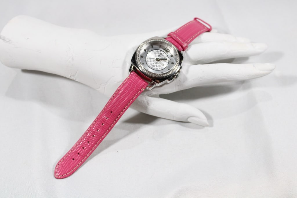 Coach Fashion Watch w/ Pink Leather Band (1 of 5)
