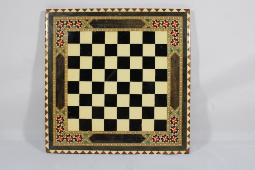 Vintage Inlayed Chess / Checkers Board (1 of 3)