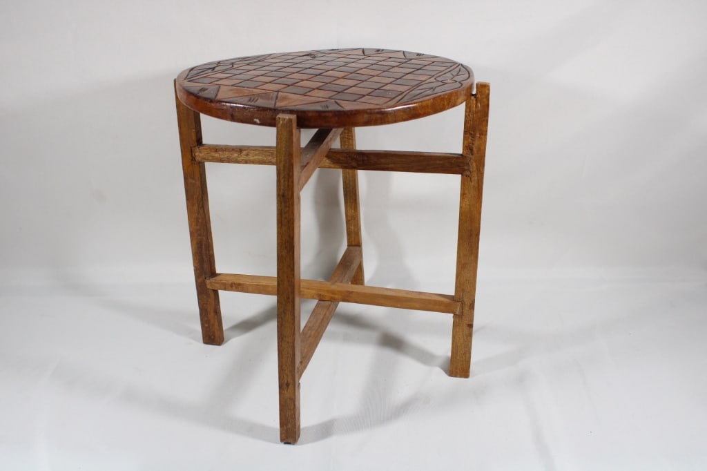 Vintage Wood Carved Game Board / Table (1 of 3)