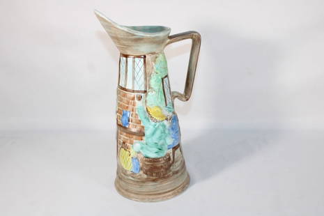 HJ Wood England Hand Painted Pitcher: Good overall as pictured.