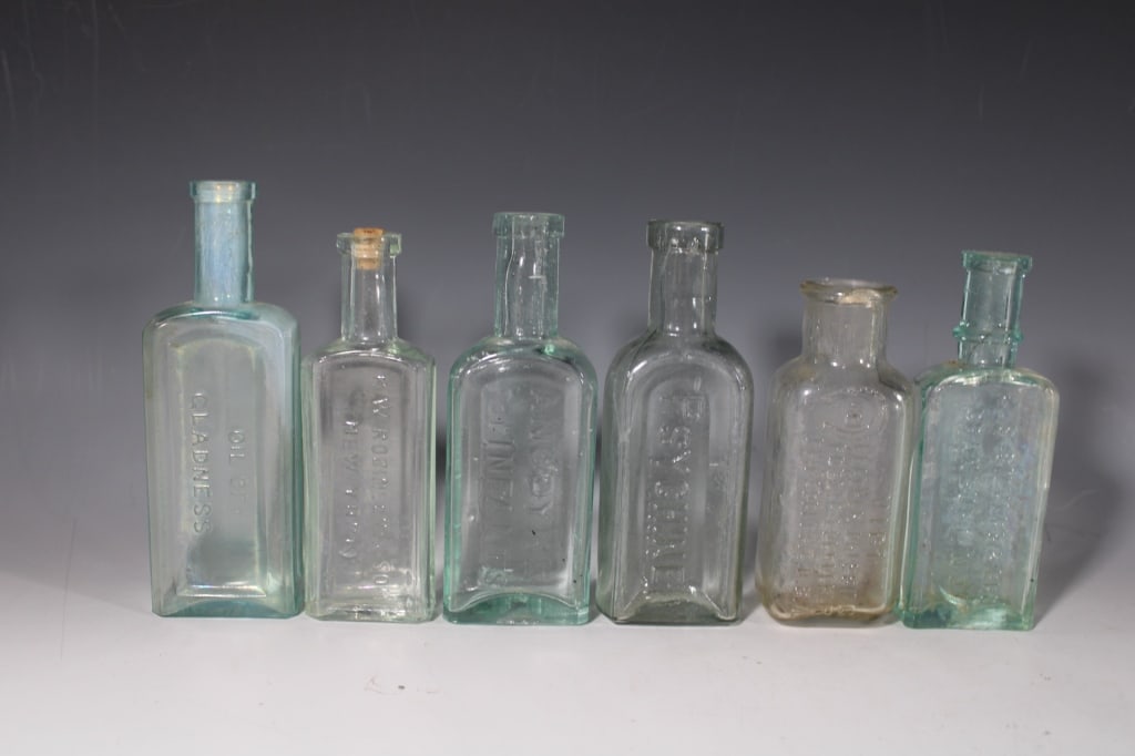 Lot of 6 Antique Bottles Psychine, Vici and More (1 of 4)