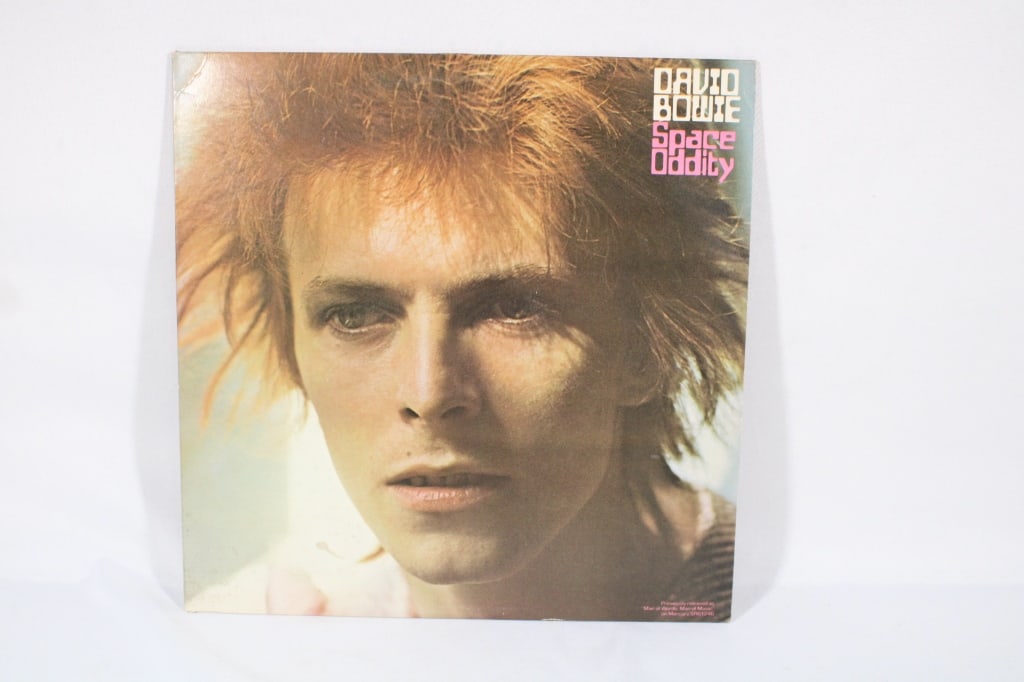 Vintage David Bowie Space Oddity Vinyl Record (1 of 3)