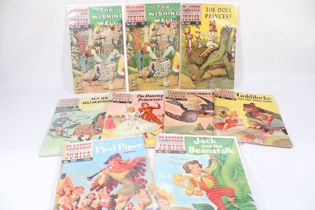 Lot of 9 Junior Classics Illustrated Comics (1 of 4)