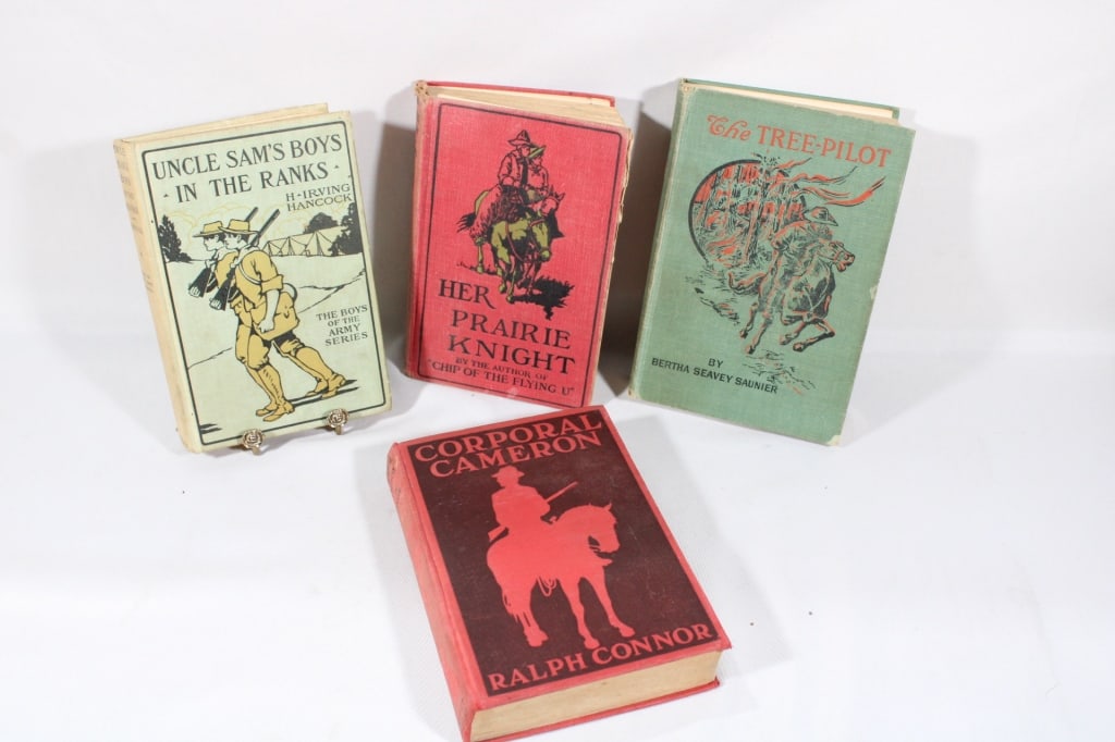 Large lot of antique books-The Tree Pilot etc.: Good overall as pictured
